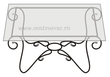 Металлический кованый стол