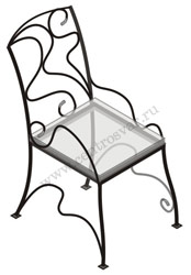 Металлический кованый стул